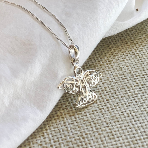 Silver Chain with Angel Pendant